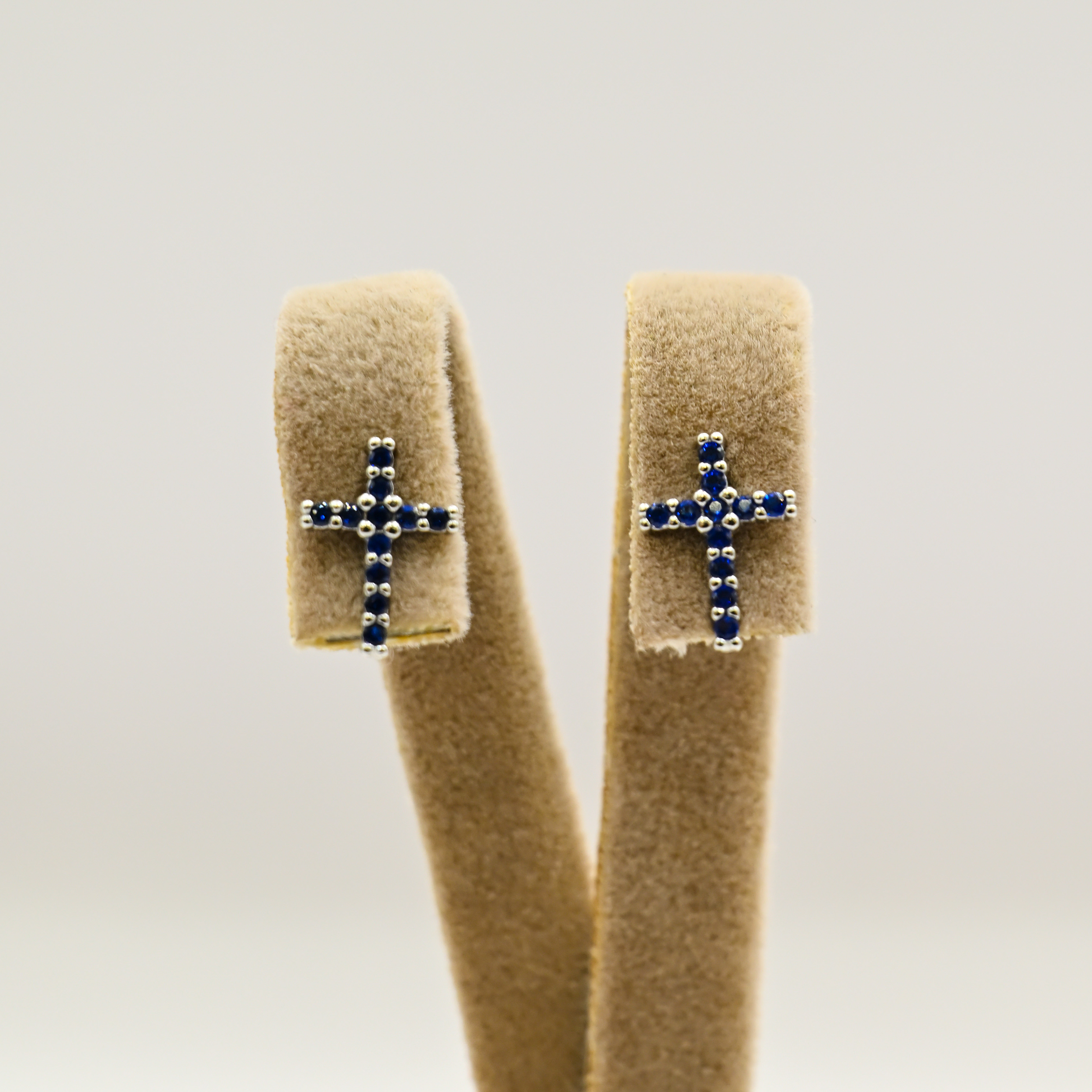 "BLUE CROSS" EARRINGS