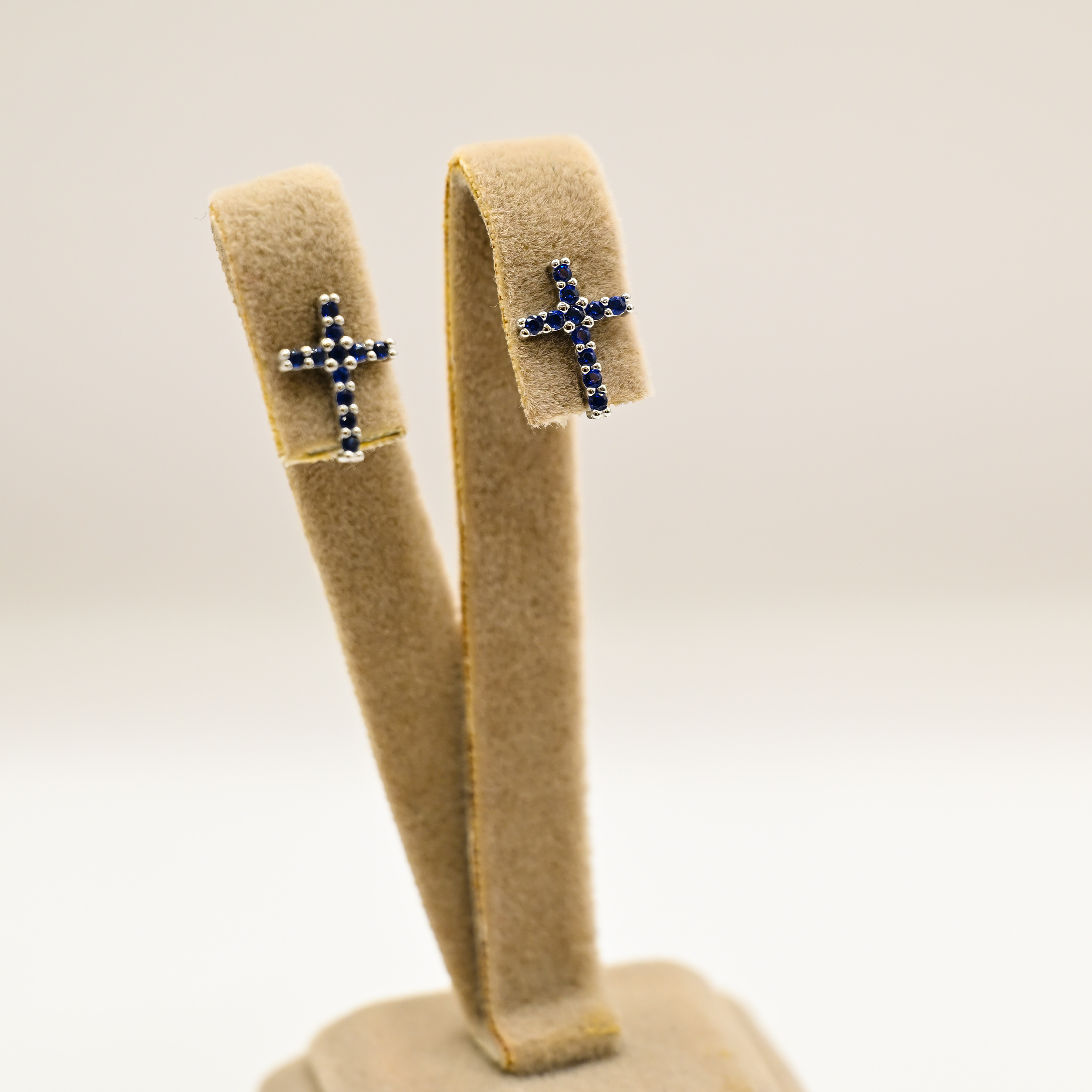 "BLUE CROSS" EARRINGS