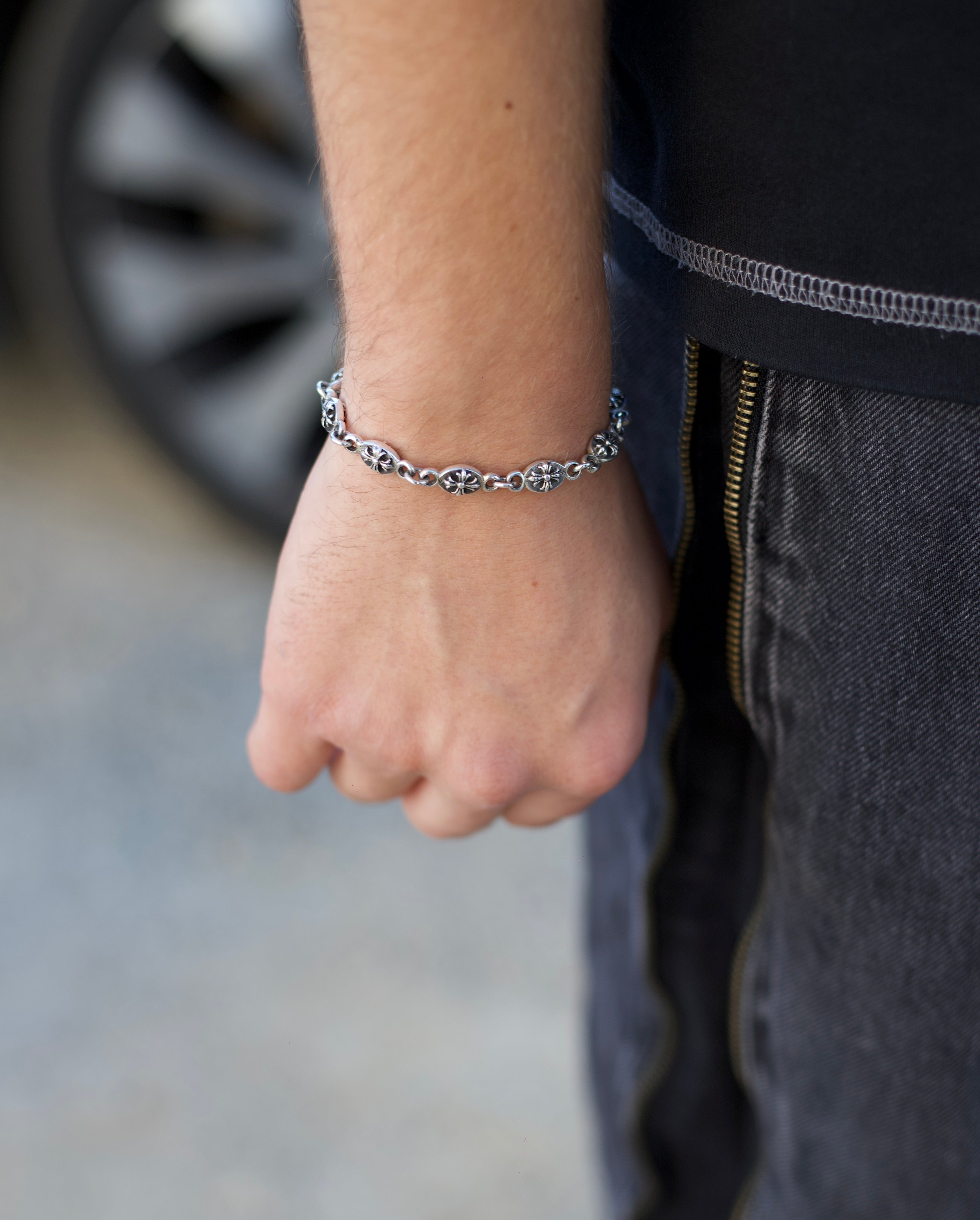 FLORAL CROSS BRACELET